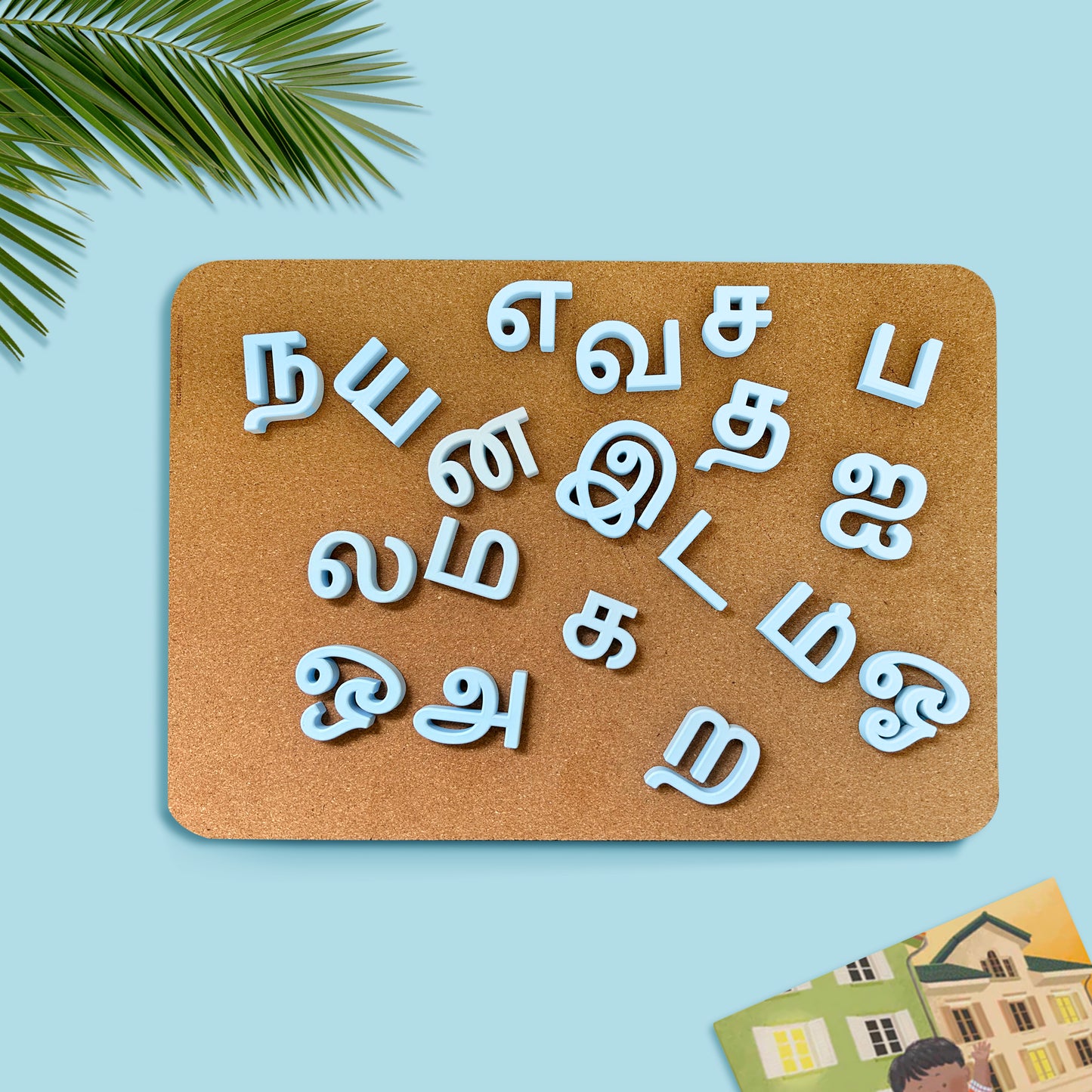 3D-gedruckte Tamil-Buchstaben